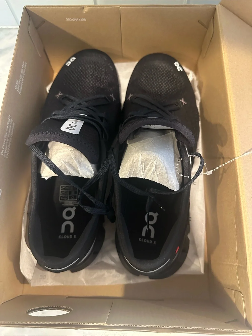 New On Running Cloud X3 Men’s Athletic Training Shoe - Black with Box Size 11